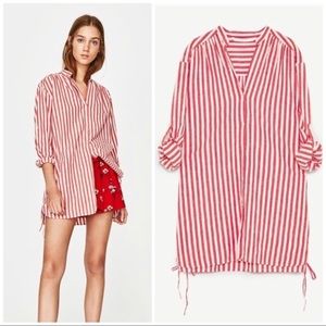 ZARA | BLOGGER STRIPED SHIRT DRESS